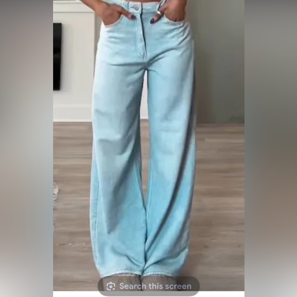 Light Blue Wide-Leg trousers
